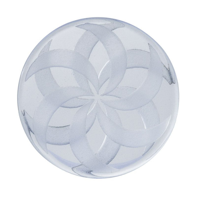 White Vortex Quartz Channel Cap 30mm