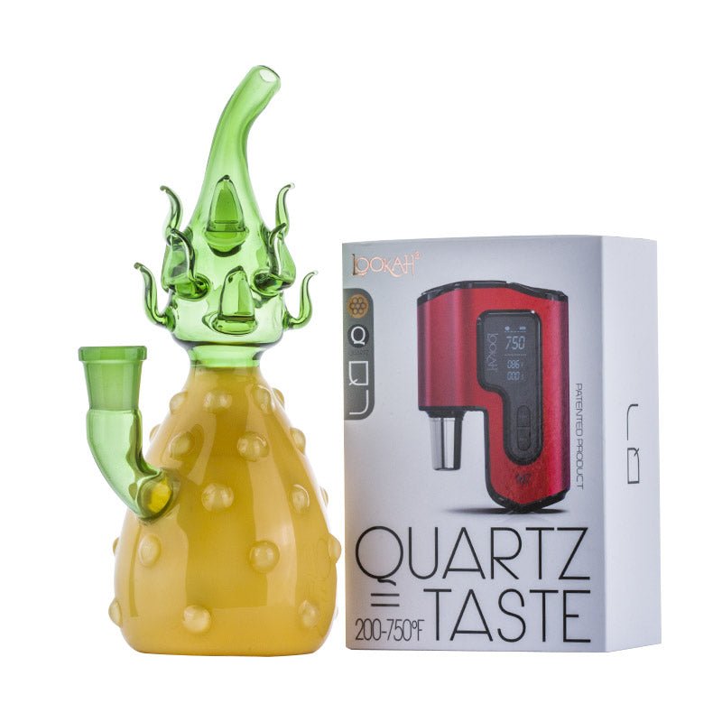 Glass Pineapple Theme Bong w/ Lookah Q7 Electric Dab Nail Set