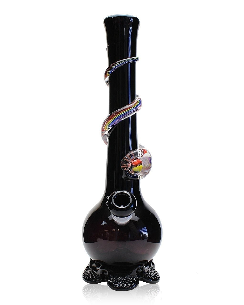 Noble Glass Medium Rainbow Wrapped Soft Glass Bong