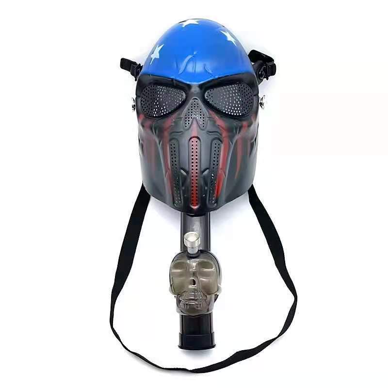 Silicone Chief Full-Coverage Gas Mask with Acrylic Skull Bong
