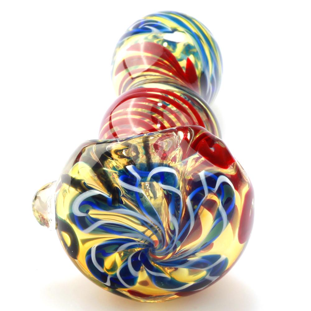 Mini Spiral Glass Spoon Pipe w/ Maria Rings
