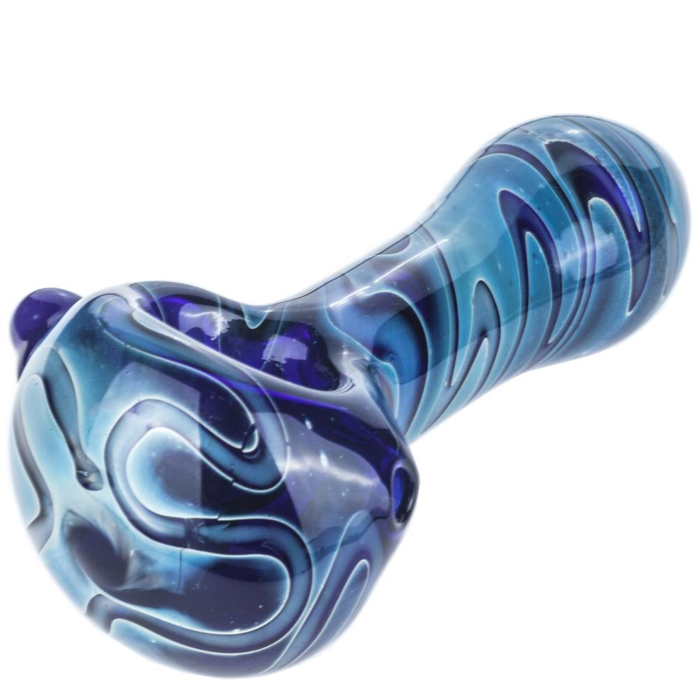 Heady Pattern Glass Pipe w/ Silicone Pipe Glass Chillum Set