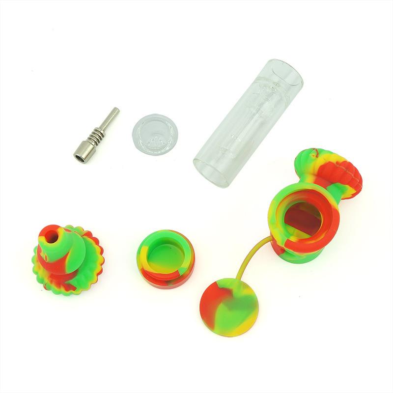 2 in 1 Silicone Nectar Collector Pipe
