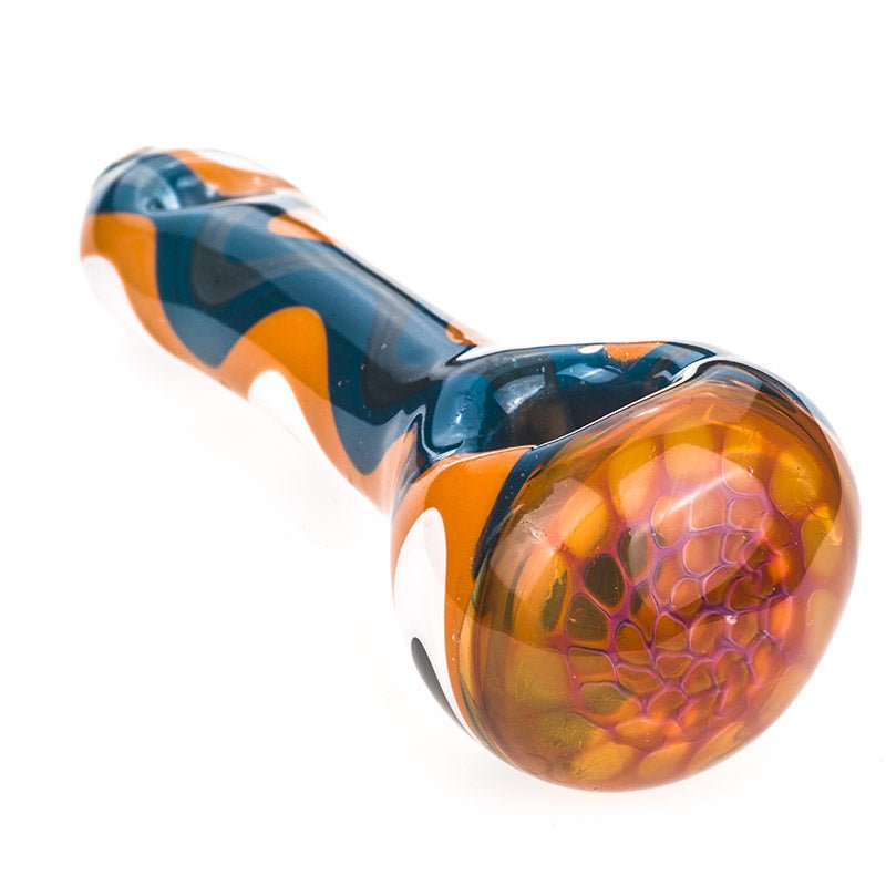 Honeycomb Glass Pipe w/ Ripple Pattern