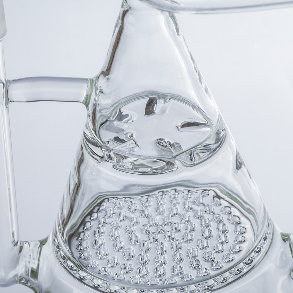 Pyramid Multi-Perc Recycler Glass Bong