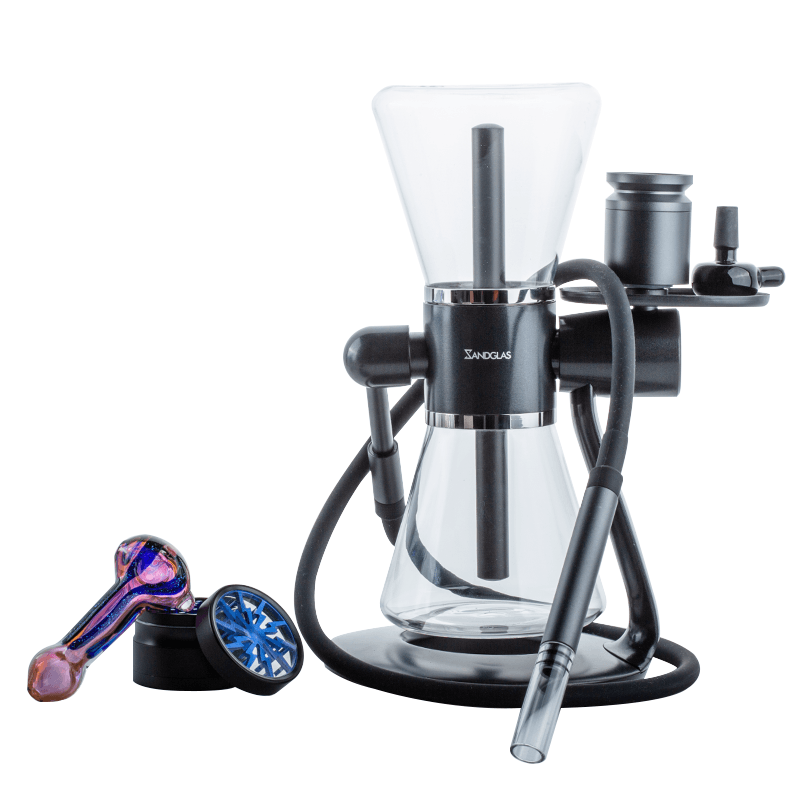 SANDGLAS Gravity Bong w/ Spoon Pipe Herb Grinder Set