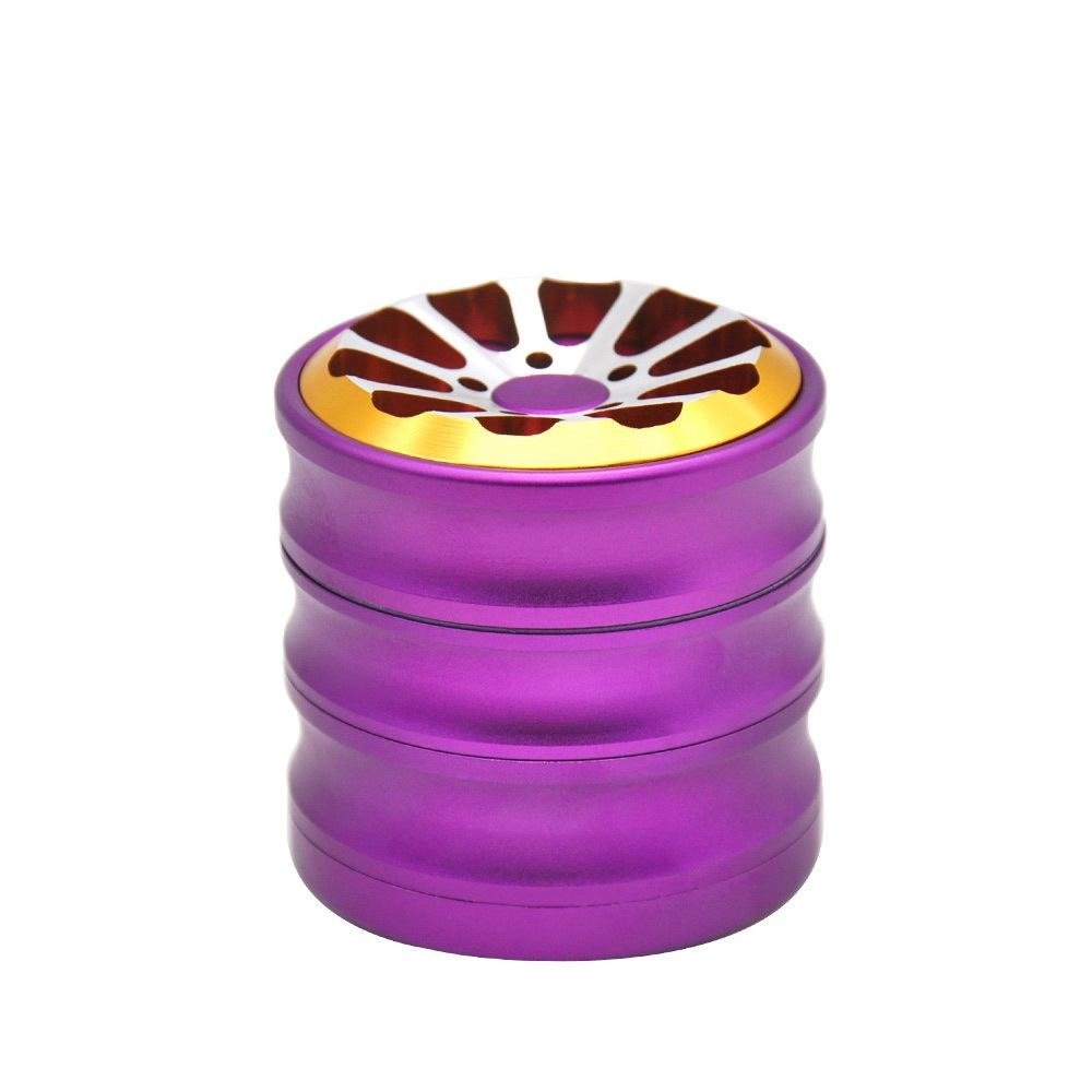 Wheel Aluminum Alloy Weed Grinder 4 Layer