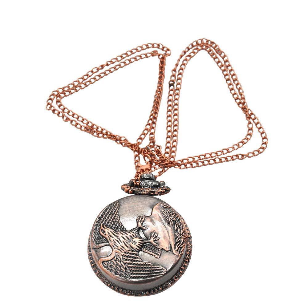 Necklace Hawk Pocket Watch Novelty Herb Grinder 3 Layer 45mm (2 Color)