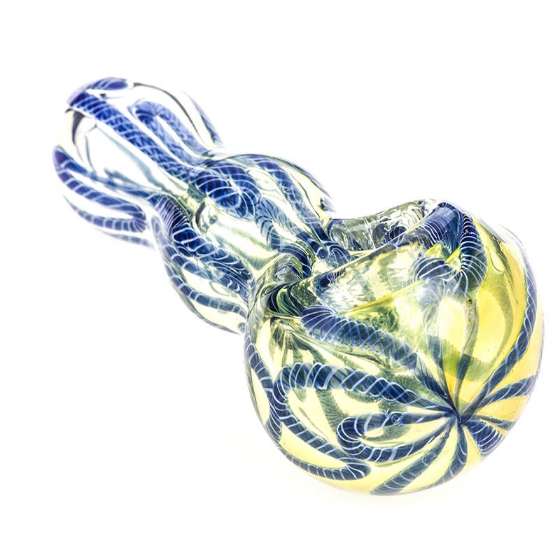 Fumed Glass Spoon Pipe w/ Maria Rings