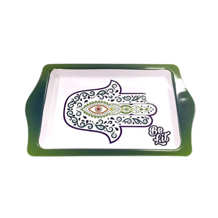 Green Tinplate Plate Rolling Tray