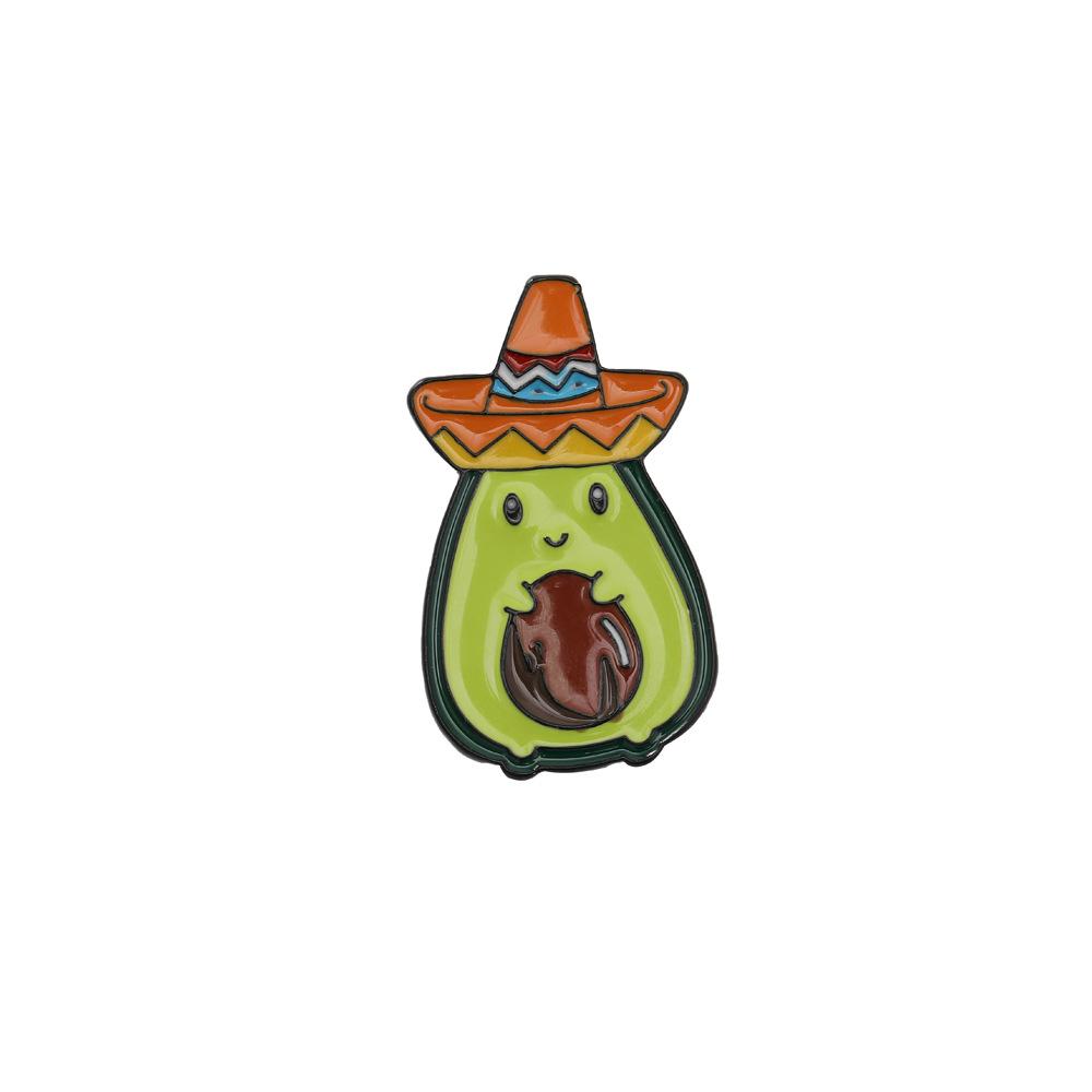 Cute Avocado Pumpkin Enamel Pin