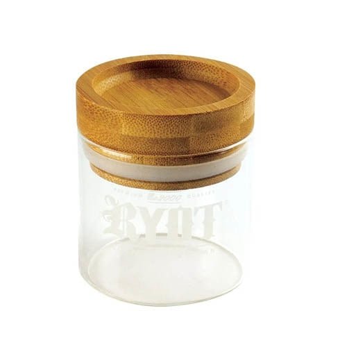 RYOT Glass Jar With Wooden Tray Lid