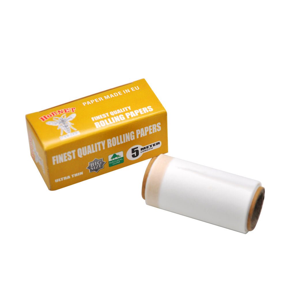 Hornet 5m Natural Unrefined Organic Rolling Paper Box of 24 Rolls