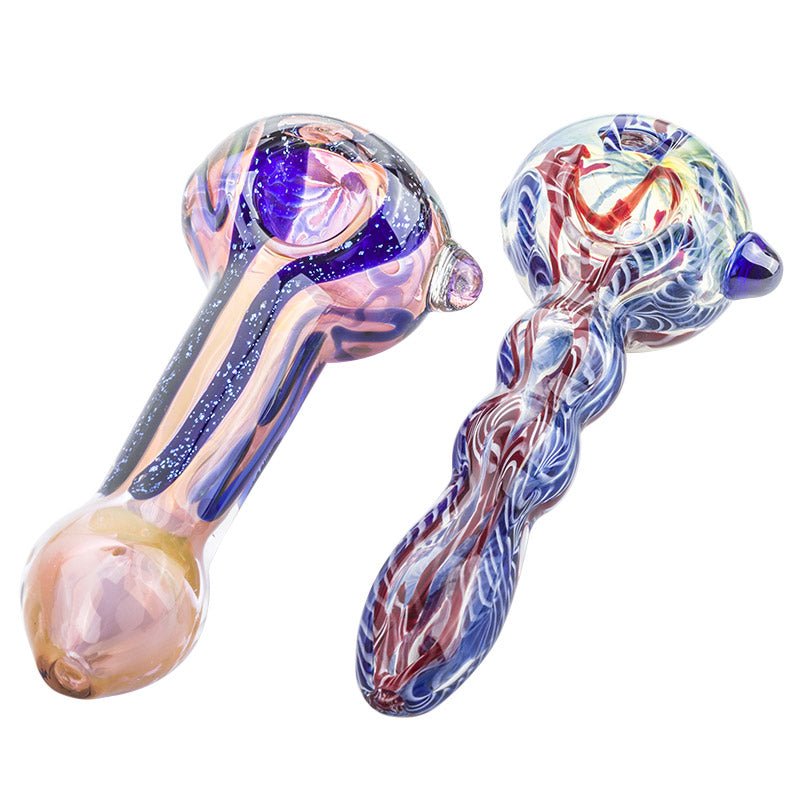Fumed Purple Color Changing Pipe and Milli Spoon Pipe Set
