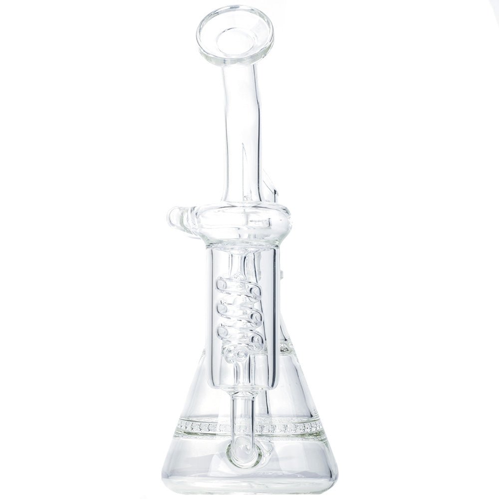 Pyramid Multi-Perc Recycler Glass Bong