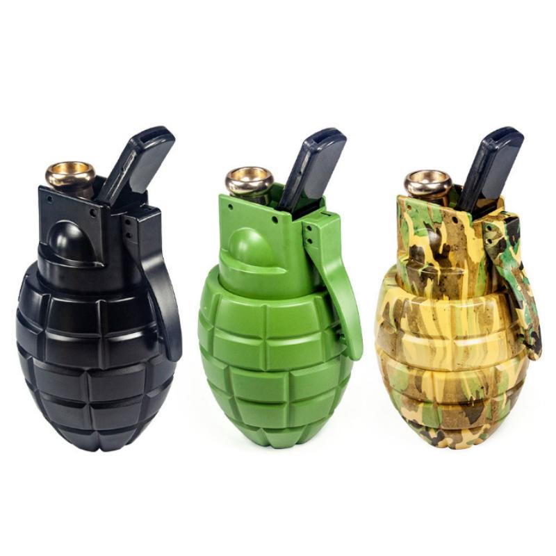 Grenade-Shaped Metal Herb Grinder (Camouflage Multi-Color)