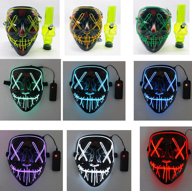 Colorful Gas Mask Bong w/ Acrylic Water Pipe