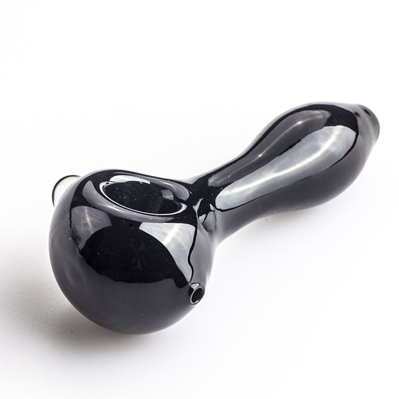 Mini Black Glass Pipe w/ Marble
