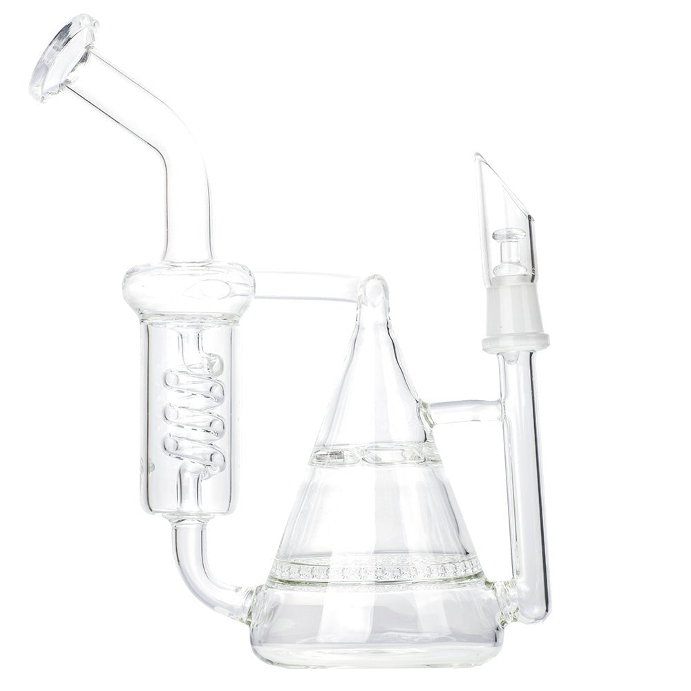 Pyramid Multi-Perc Recycler Glass Bong
