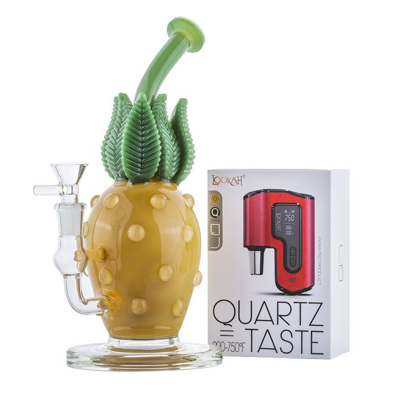 Pineapple Themed Bong w/ Lookah Q7 Electric Dab Nail Set