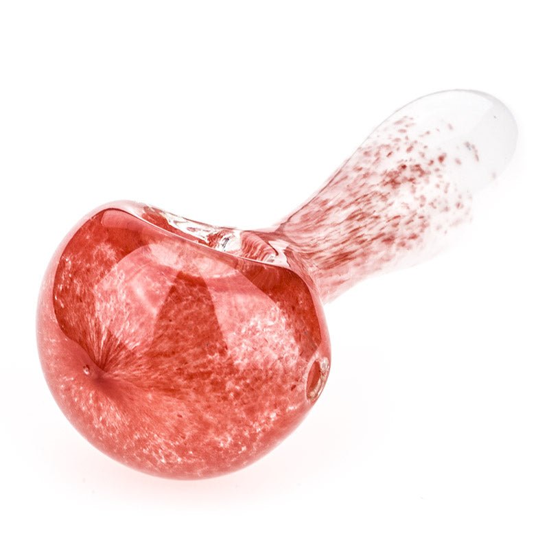 Lightcoral Frit Glass Spoon Pipe
