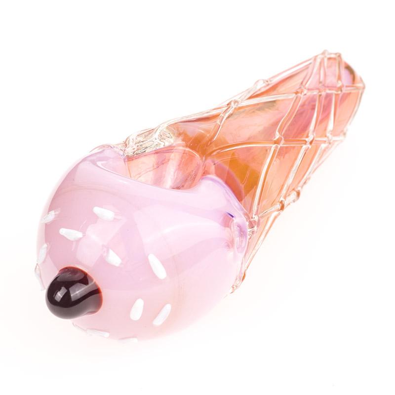 Ice Cream Pipe (Pink) w/ Hamburger Herb Grinder Set