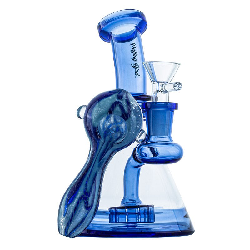 Showerhead Perc Dab Rig w/ Two Tone Glass Pipe Set