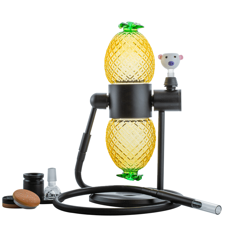 Pineapple Gravity Bong w/ Weed Grinder Bong Bowl Set