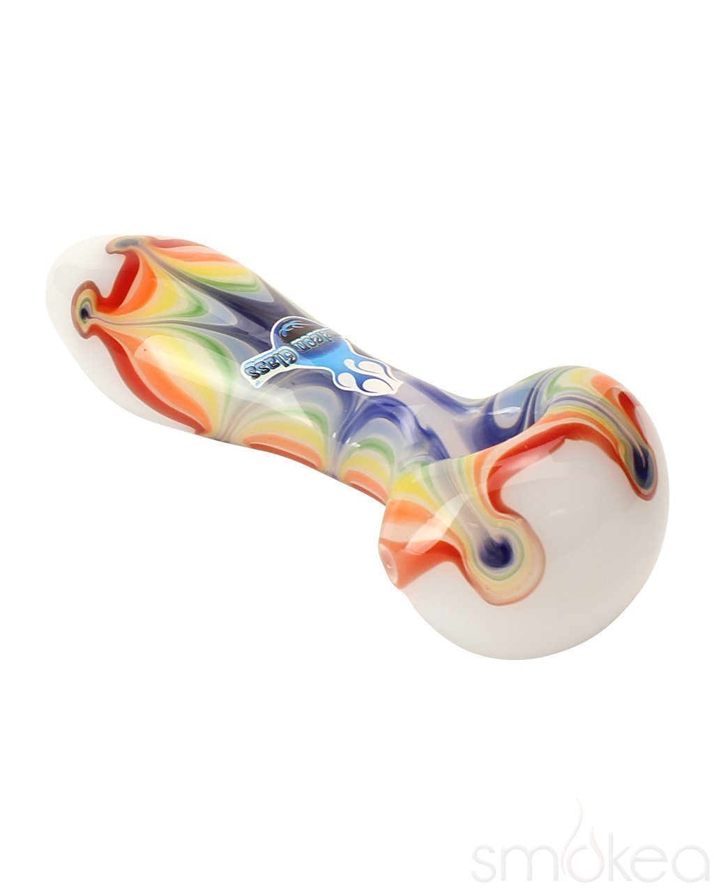 Chameleon Glass Rainbow Splat Spoon Hand Pipe