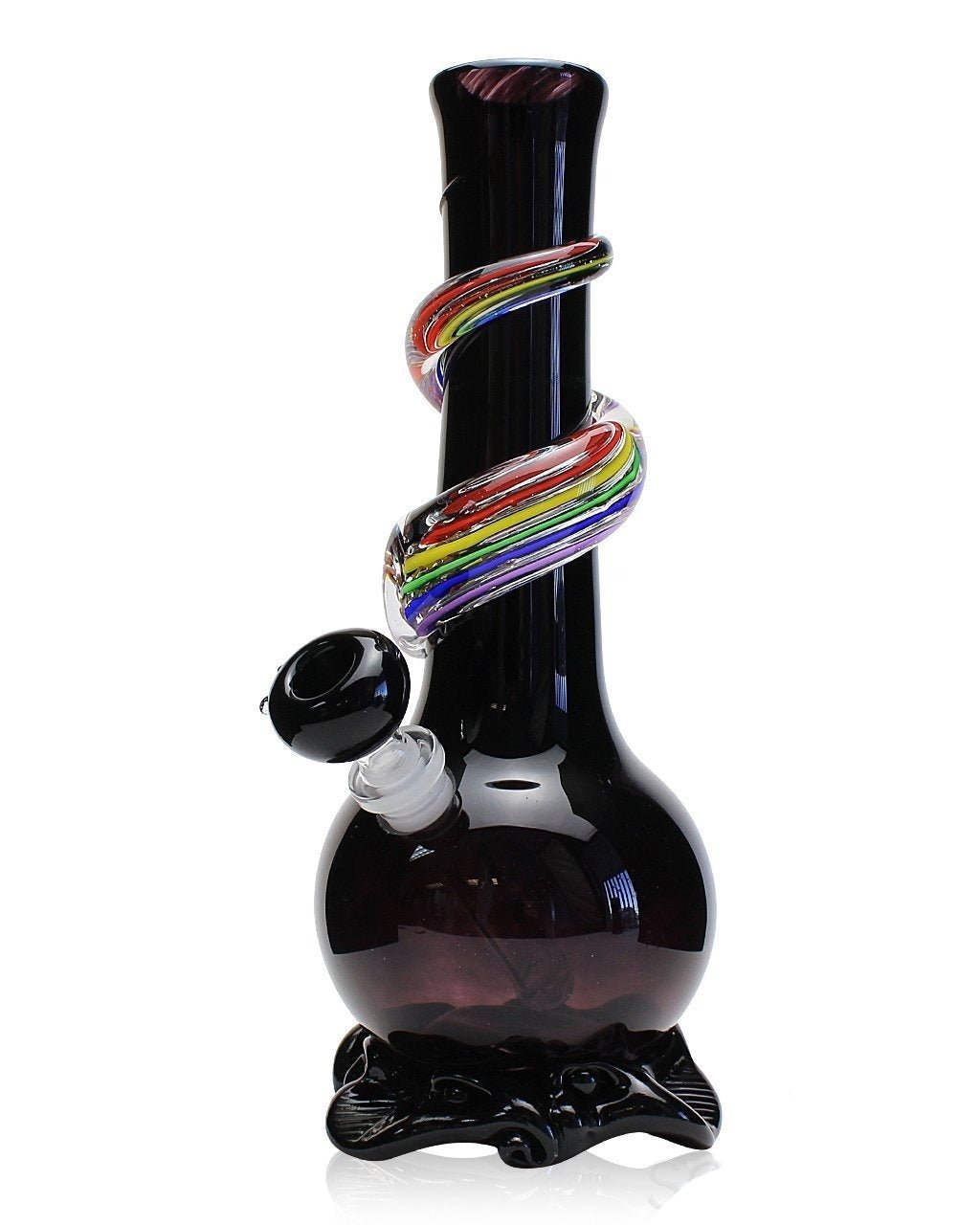 Noble Glass Small Rainbow Wrapped Soft Glass Bong