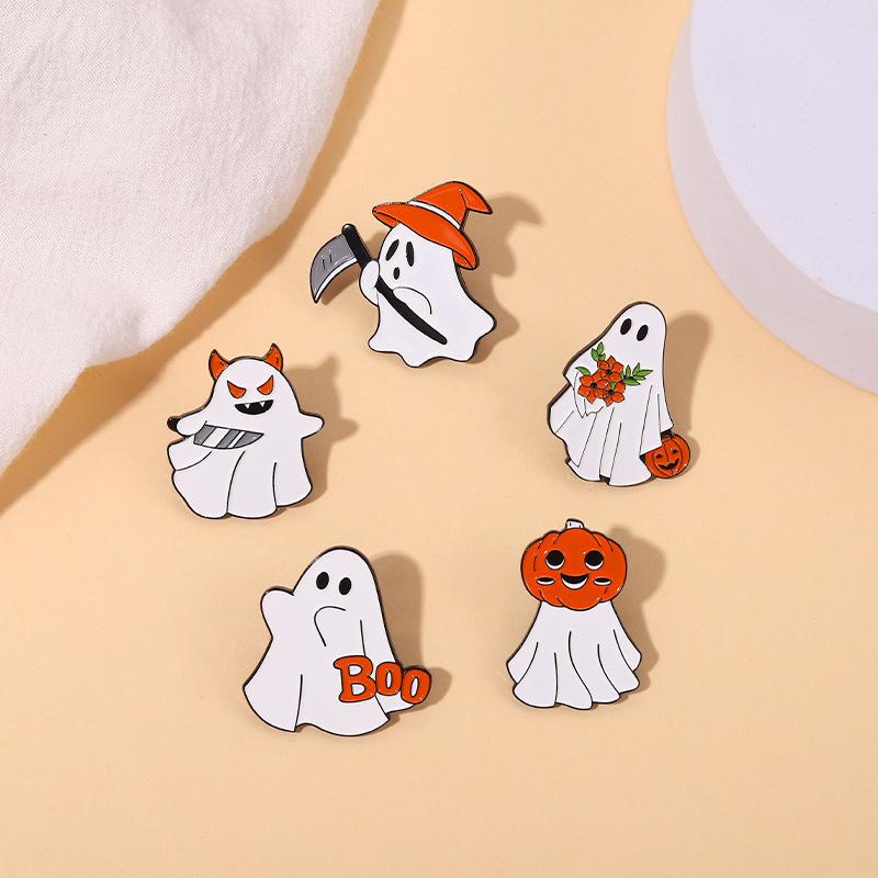 Halloween White Ghost Enamel Pin