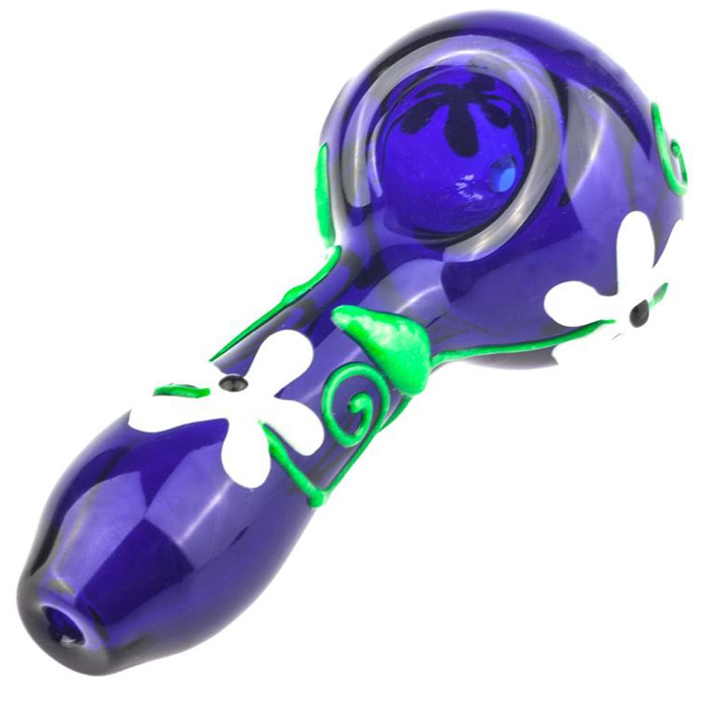 Glow In Dark Glass Flower Glass Pipe