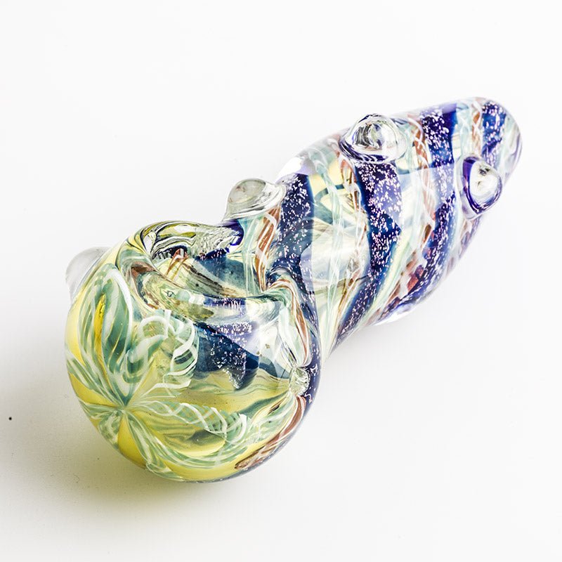 Twisted Glass Pipe with Marbles - PuffingBird