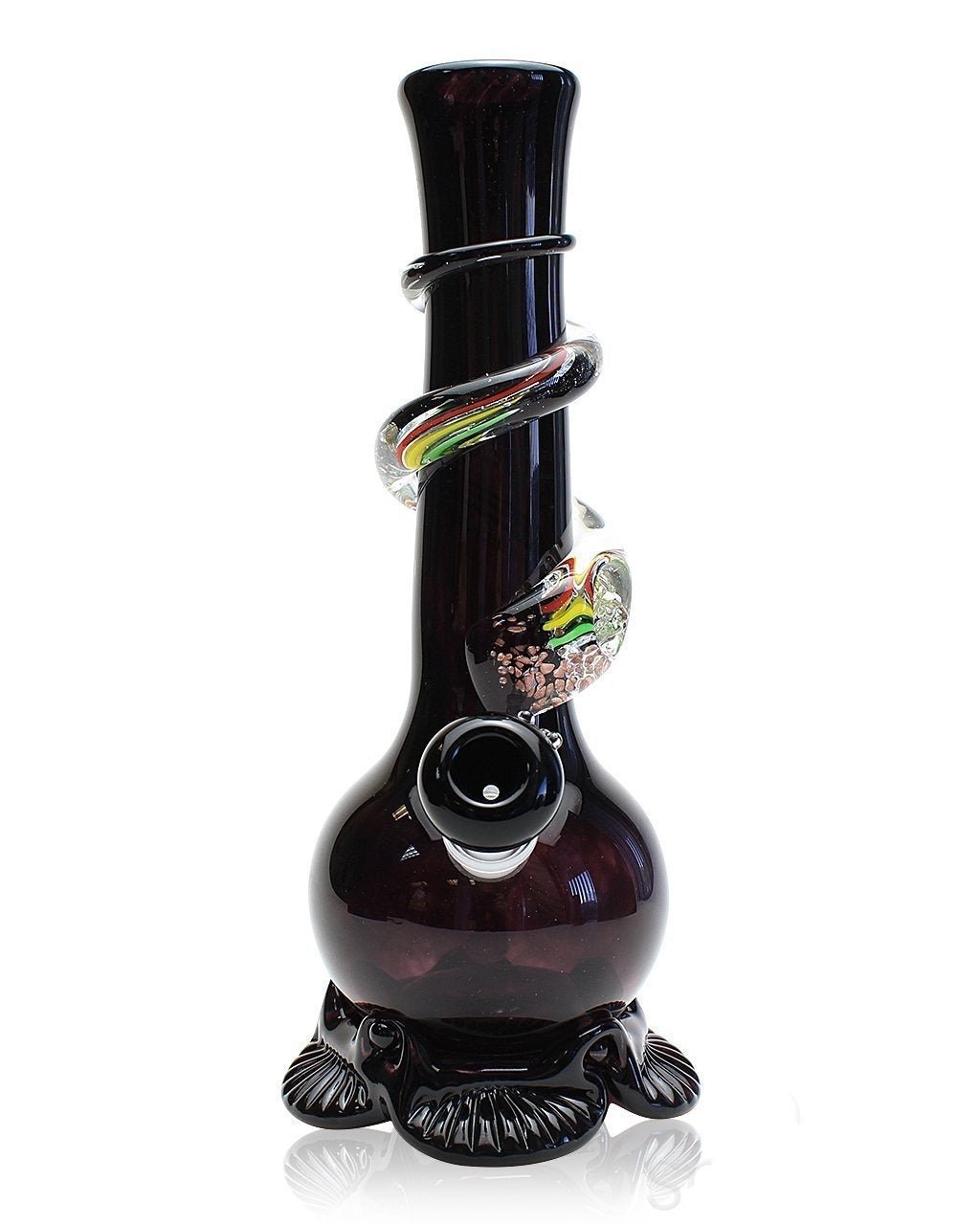 Noble Glass Small Rasta Wrapped Soft Glass Bong