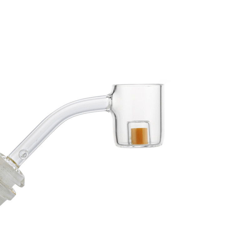 45 Degree Core Reactor Quartz Banger Yellow Glass