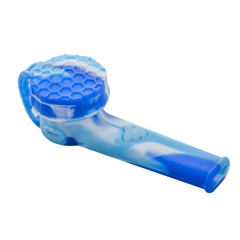 Colorful Silicone Pipe w/ Lid (Random Color)