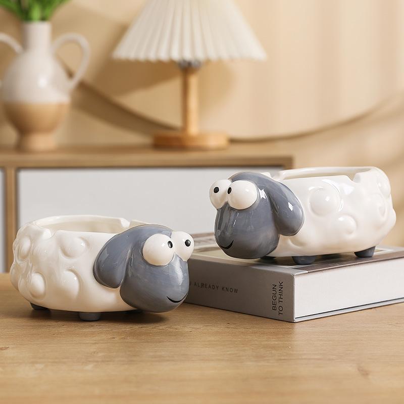 Ceramic Sheep Shaped Ashtray