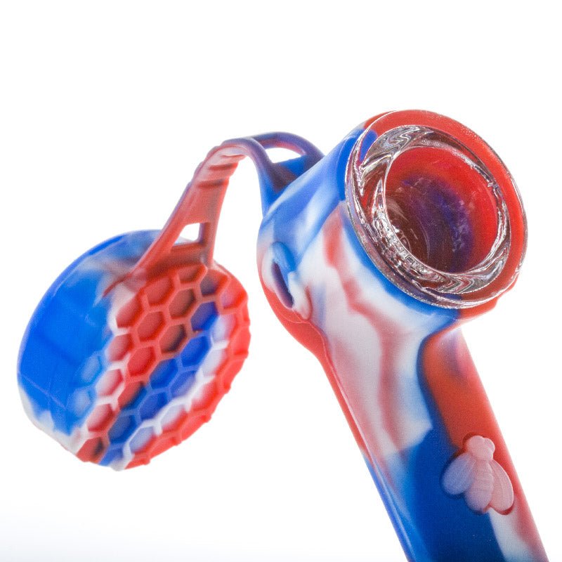Colorful Silicone Pipe w/ Lid (Random Color)