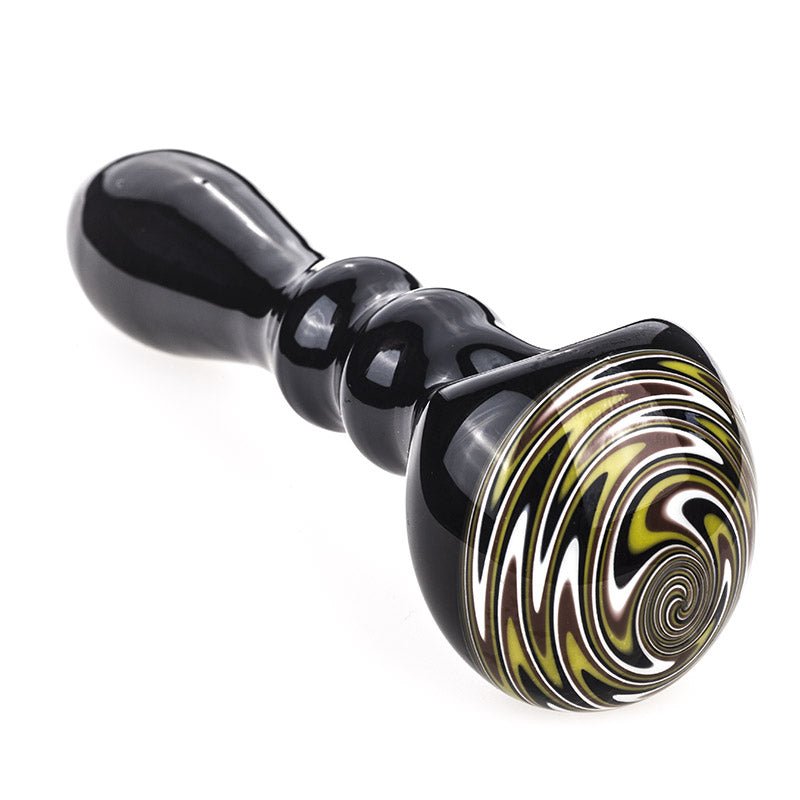 Swirl Pattern Glass Spoon Pipe - PuffingBird