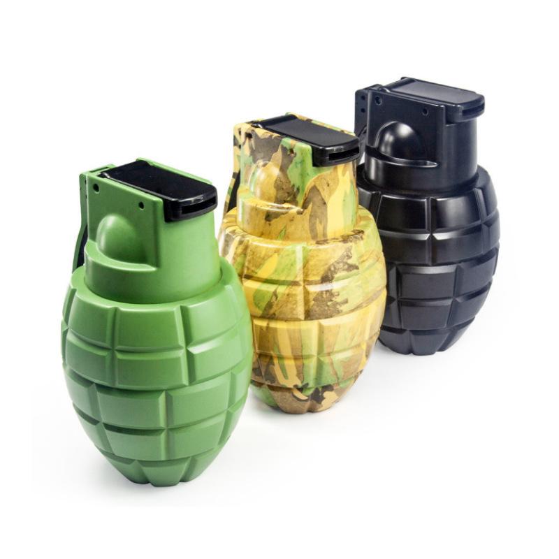 Grenade-Shaped Metal Herb Grinder (Camouflage Multi-Color)