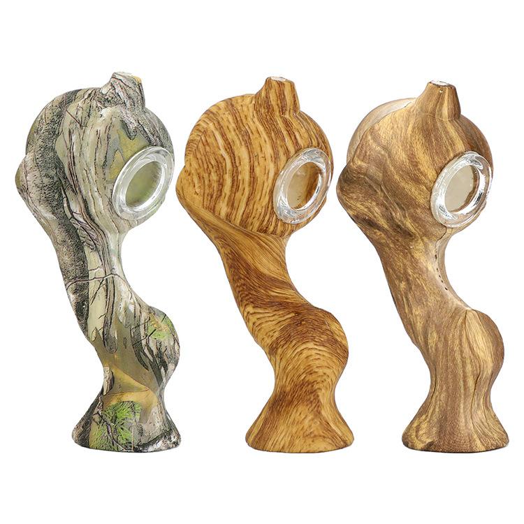 Wood Printing Silicone Hand Pipe