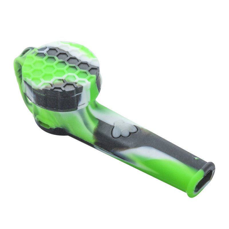 Colorful Silicone Pipe w/ Lid (Random Color)