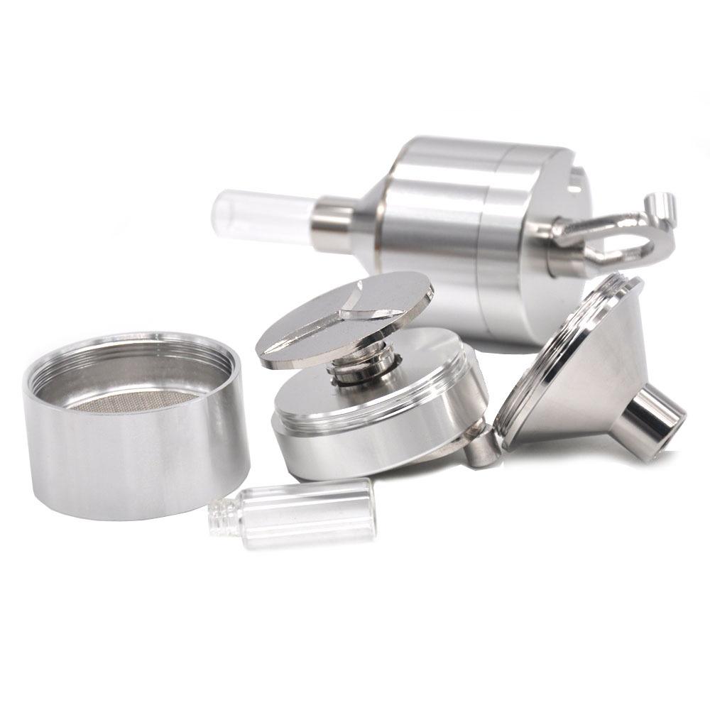 Fine Grain Herb Grinder Crank Aluminium With Storage (2 Size)