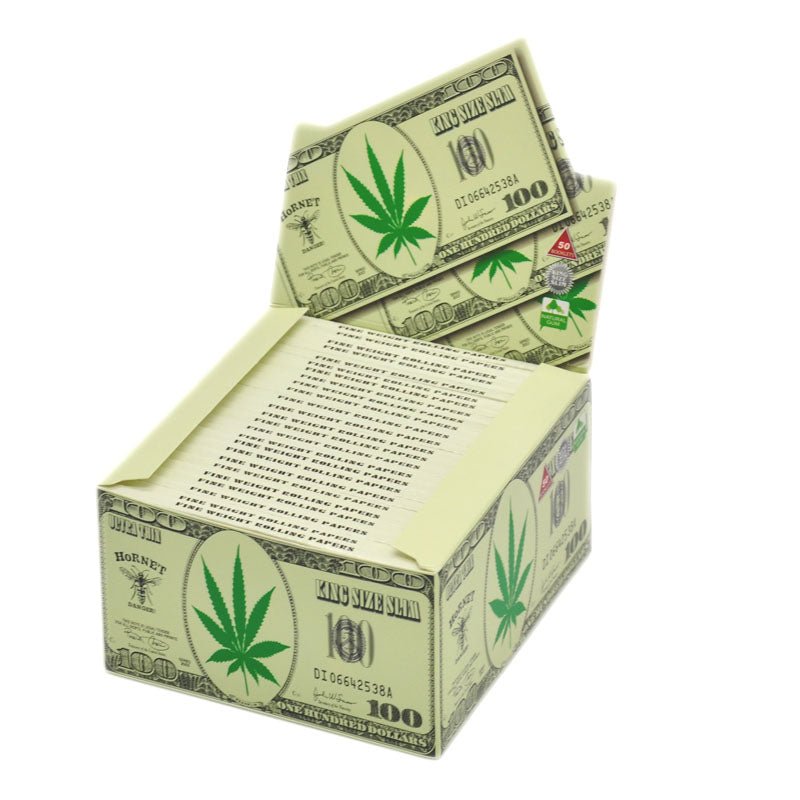 Hornet Dollar King Size Rolling Paper Box of 50 Booklets/1600 sheets