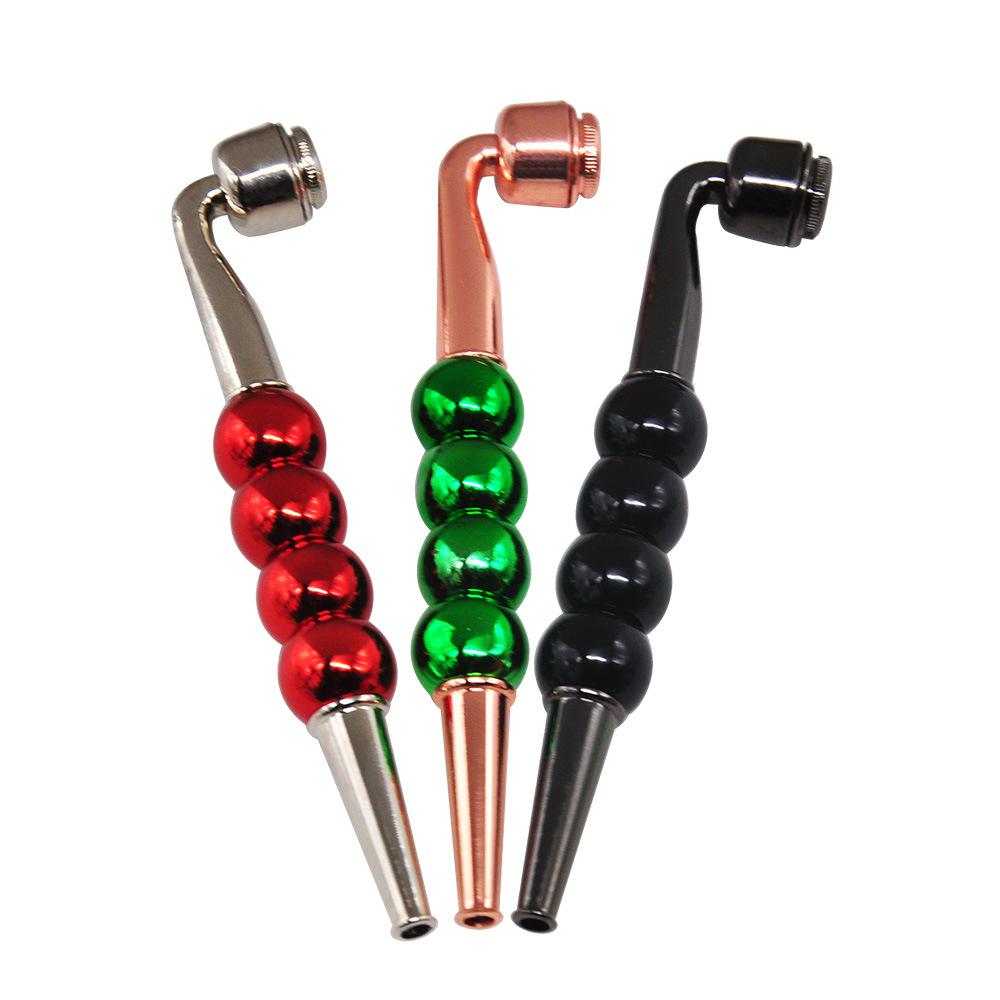 Four Beads Metal Pipe w/ Cap