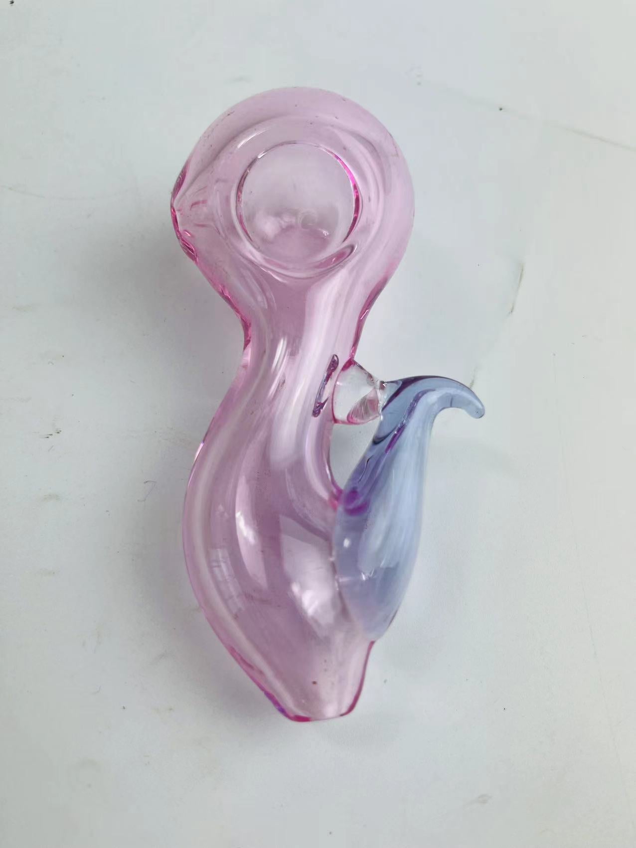 Curved Glass Spoon Pipe - PuffingBird