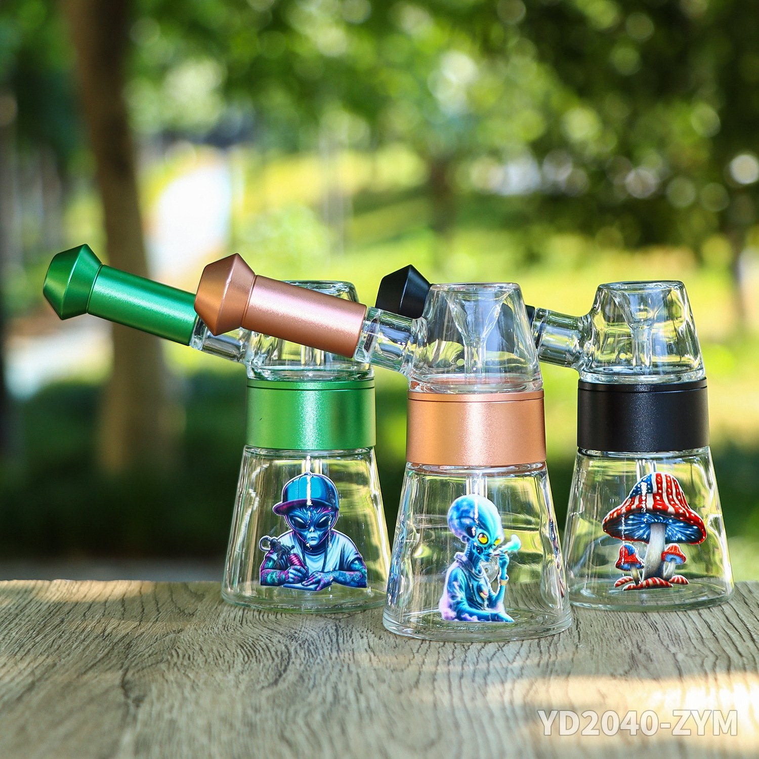 3.94“ Mini Glass Beaker Bong with Gift Box