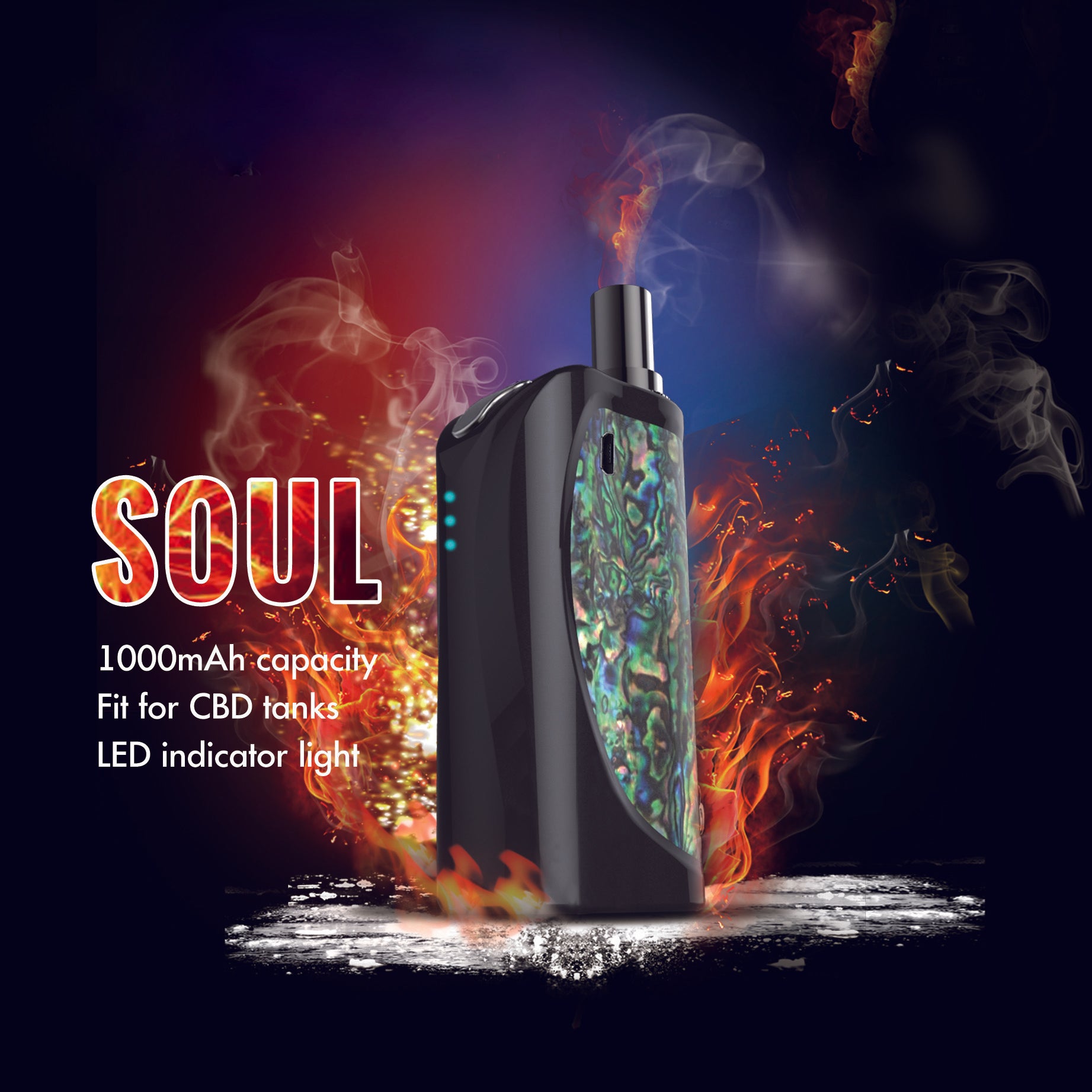 1000mAh Thick Oil Vape Pen Mini Soul Kit