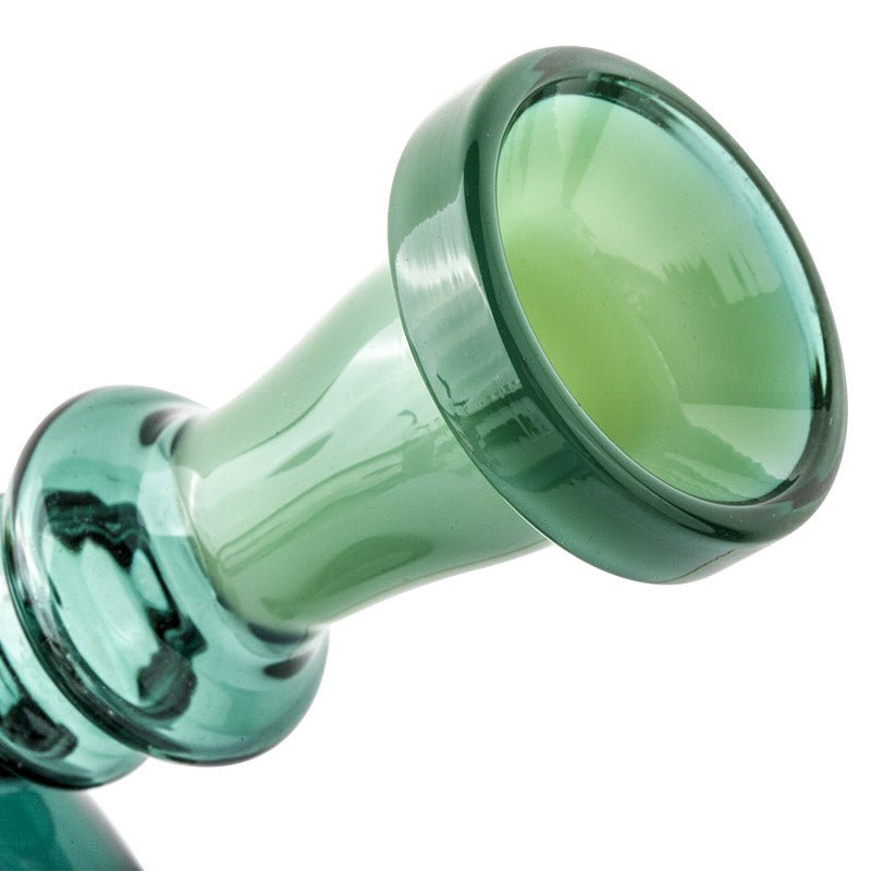 6.1″ Green Recycle Dab Rig With Flower Pendant