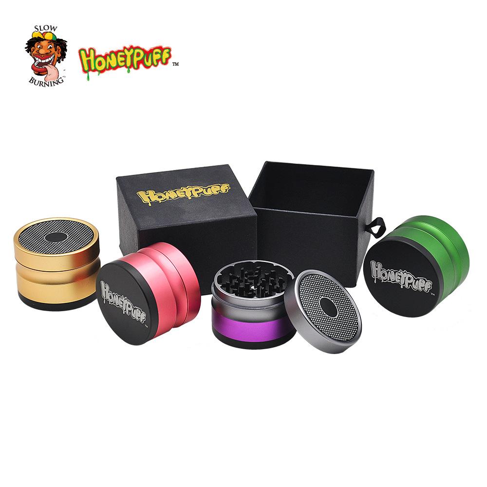HoneyPuff™ Bluetooth Speaker 4 Layer 48mm Novelty Herb Grinder (4 Colors)
